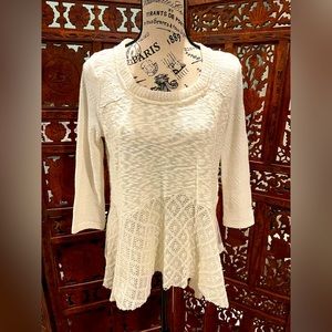 Anthropologie Meadow Rue sweater/ top off white size small